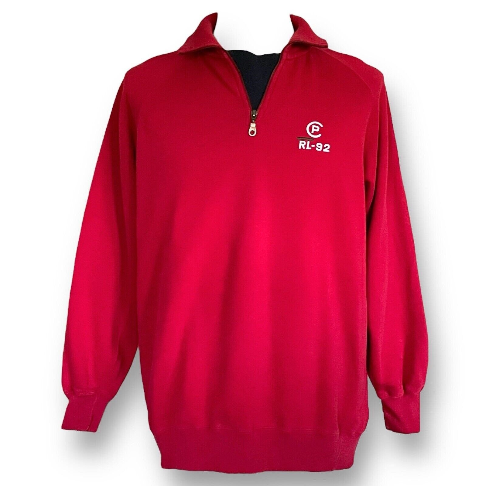 Vintage 90's POLO Ralph Lauren CP RL-92 Men's Sweatshirt / Red 1/4