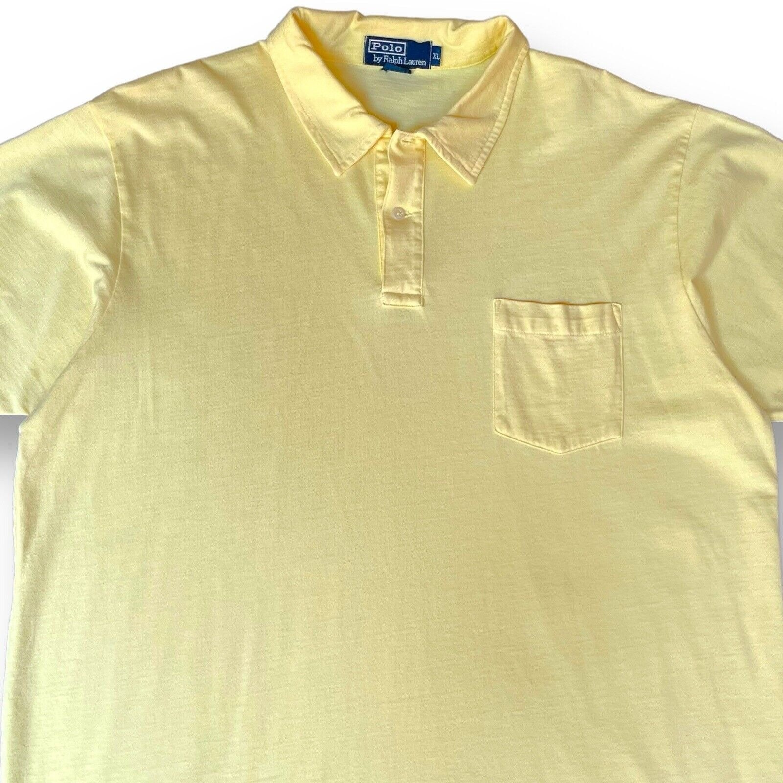 Vintage 90's POLO Ralph Lauren Men's Yellow Shirt / Size X-large