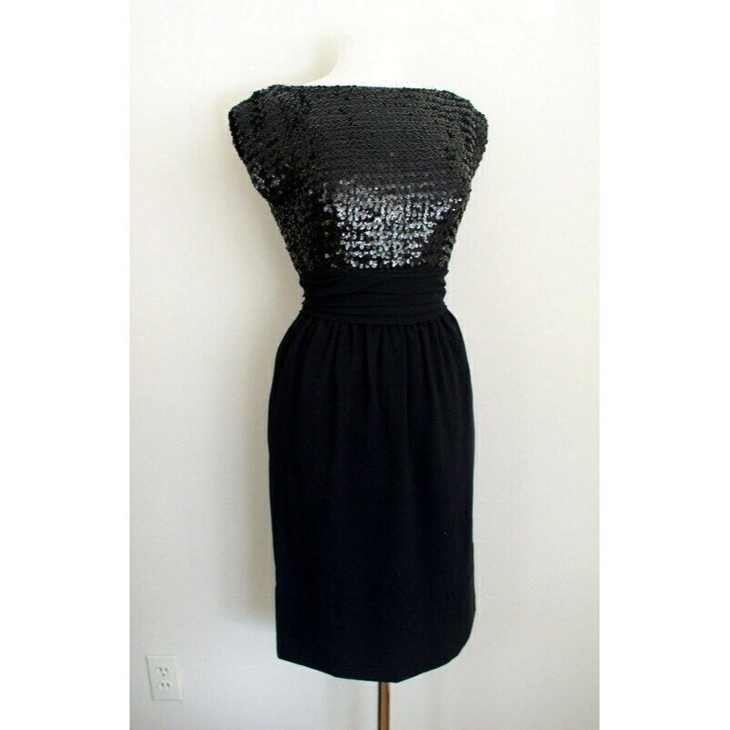 Vintage 1950s Suzy Perette Womens Wiggle Dress Black Sequin | Etsy