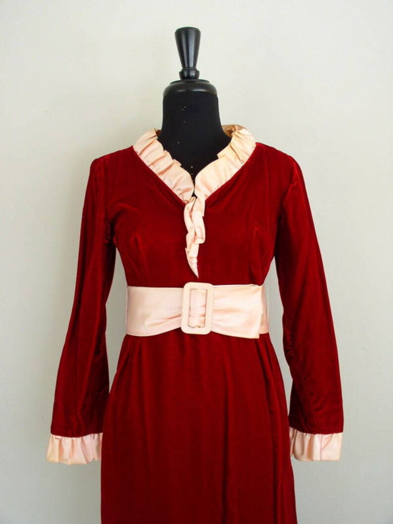 Vintage 1960's Victorian Revival Maxi Dress / Angelique / | Etsy