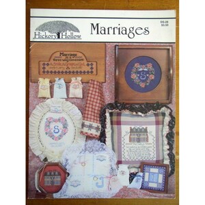 Hickory Hollow 028 Małżeństwa 1988 6pg Ulotka do haftu krzyżykowego Home Heart
