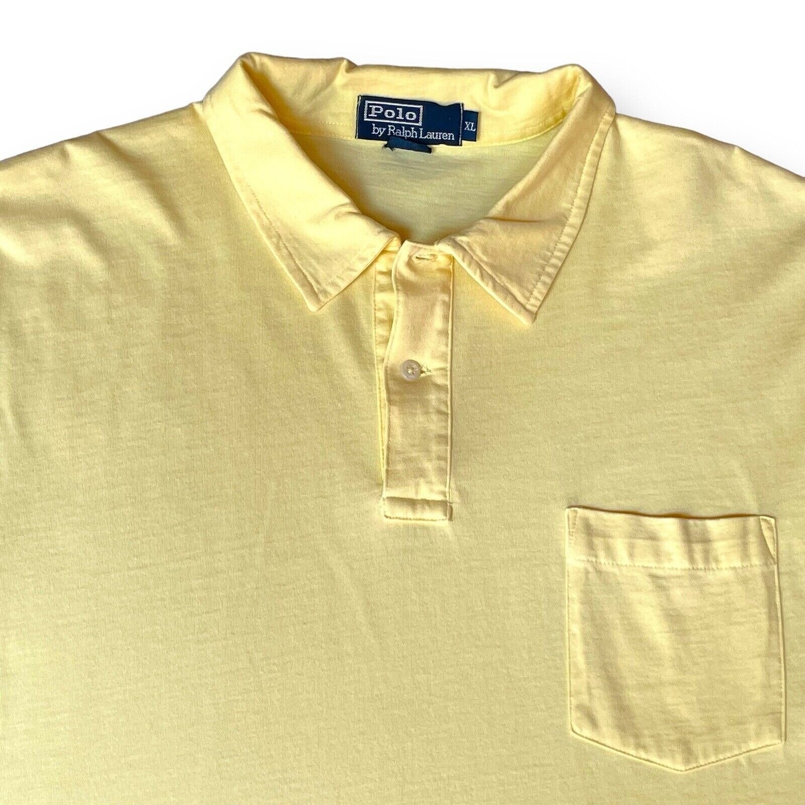 Vintage 90's POLO Ralph Lauren Men's Yellow Shirt / Size X-large