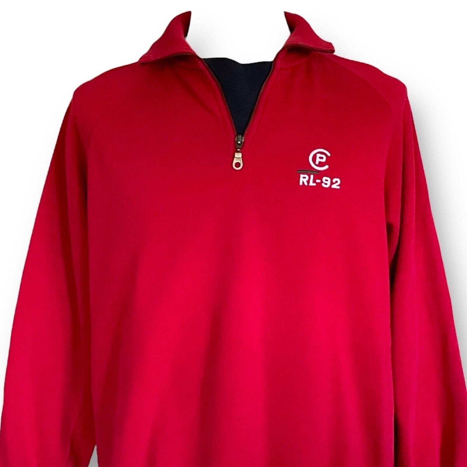 Vintage 90's POLO Ralph Lauren CP RL-92 Men's Sweatshirt / Red 1/4