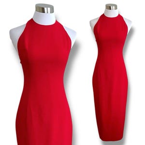 Vintage 90's Ann Taylor Women's Dress / Size 2 Petite / Red Halter Criss  Cross Back Midi Sheath Dress / Minimalist Vintage - Etsy