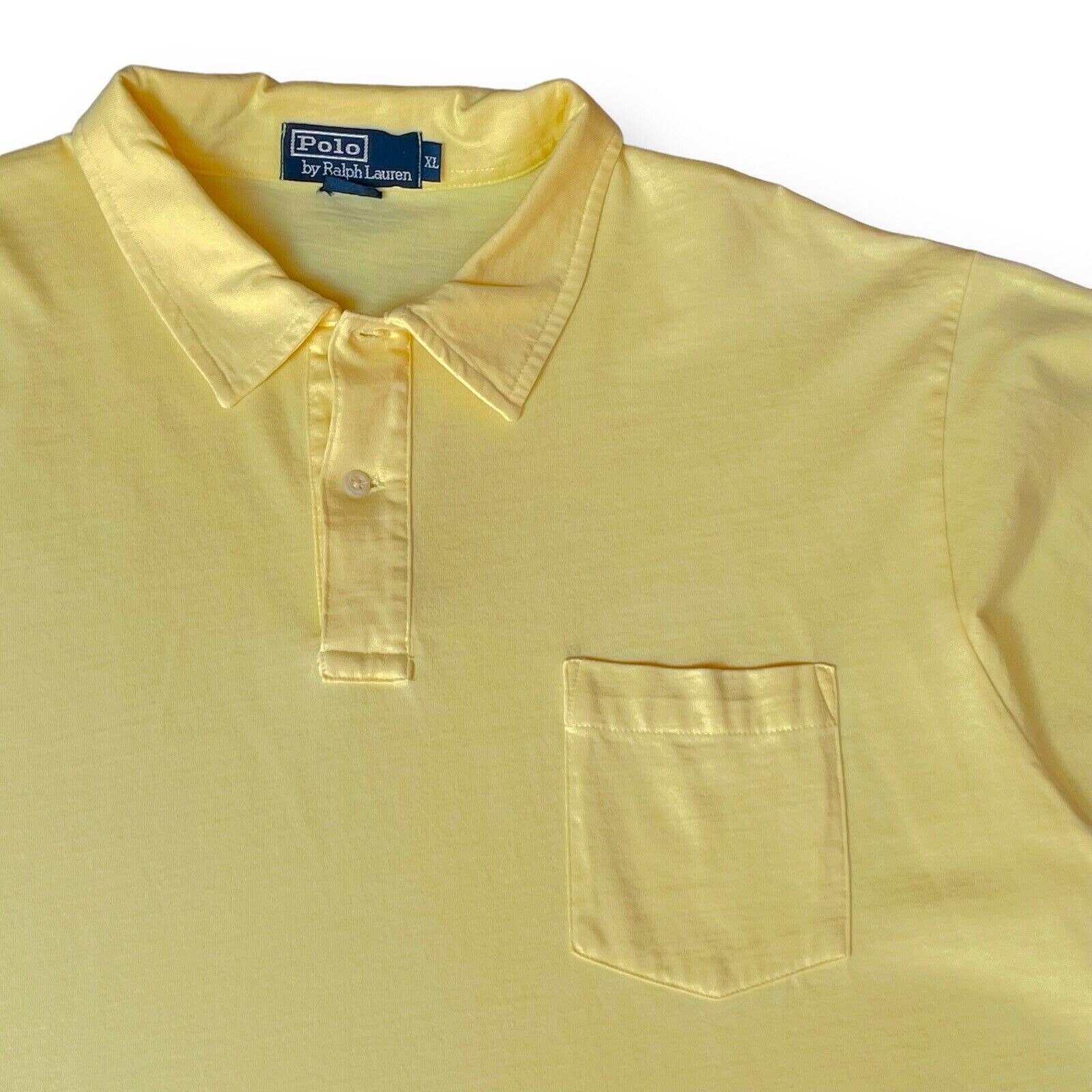 Vintage 90's POLO Ralph Lauren Men's Yellow Shirt / Size X-large