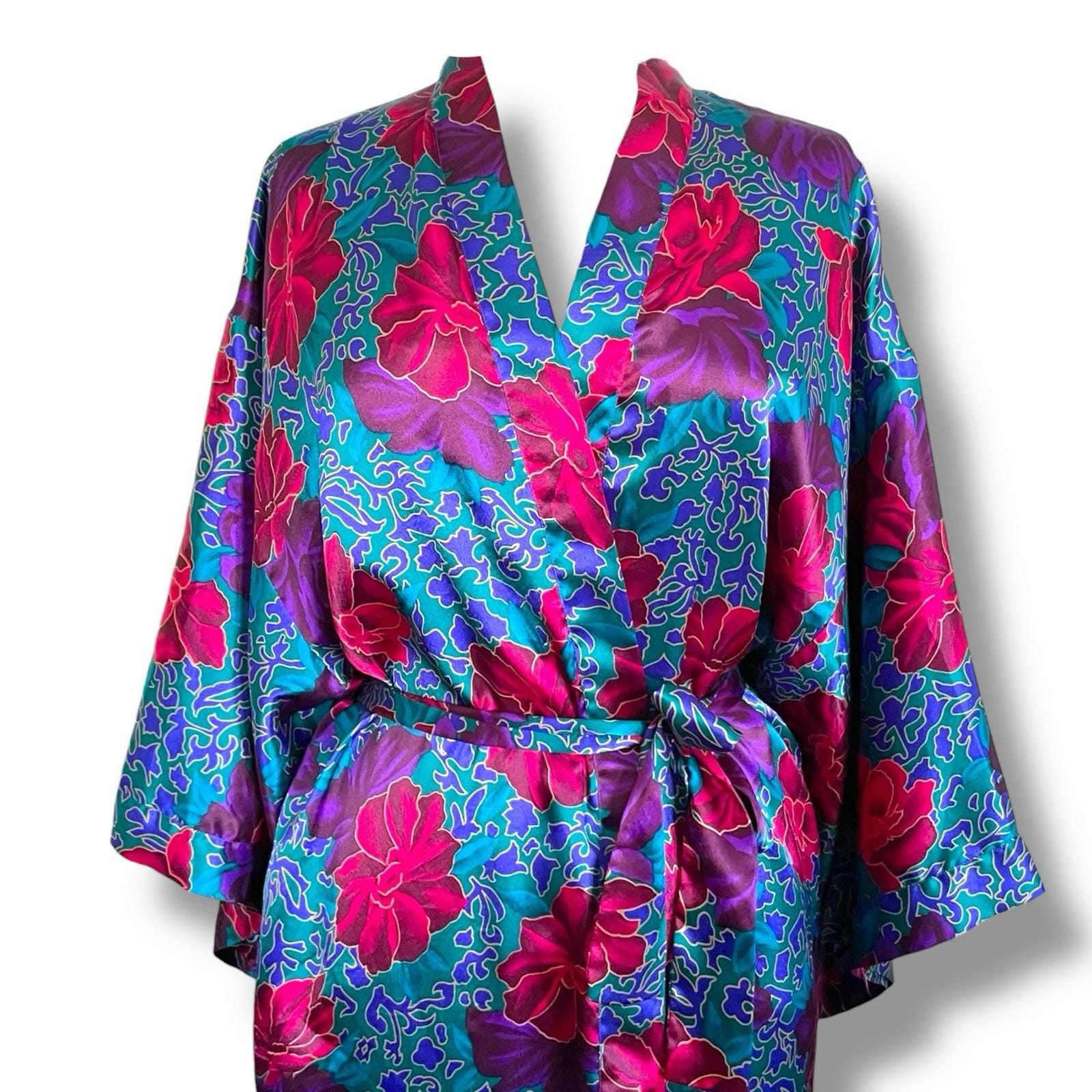 Model Robe 1990 Vintage 1990's Frederick's of Hollywood Women's Robe / Size Medium ...