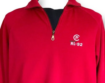 Vintage 90's POLO Ralph Lauren CP RL-92 Men's Sweatshirt / Red 1/4