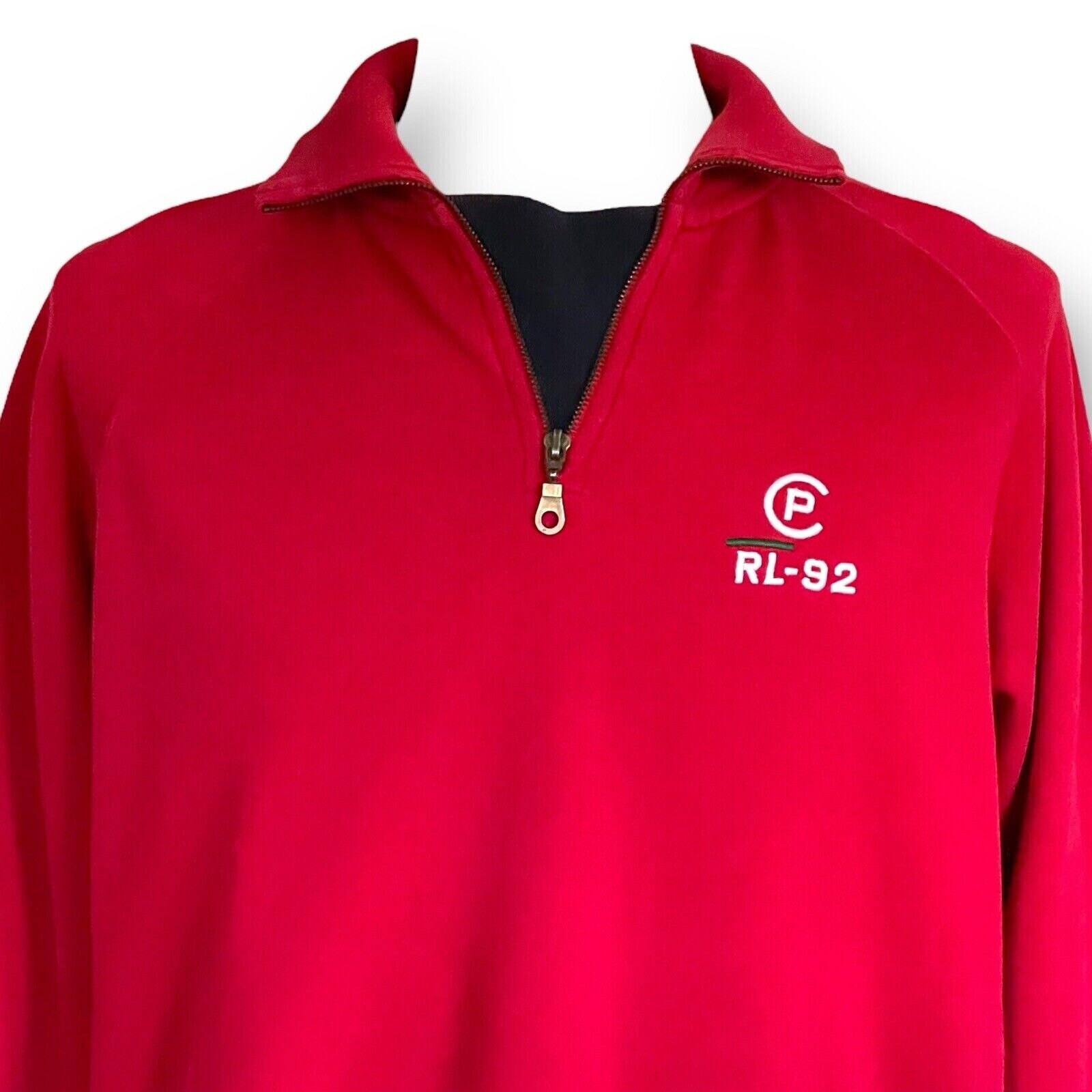 Vintage 90's POLO Ralph Lauren CP RL-92 Men's Sweatshirt / Red 1/4