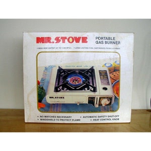 Vintage Mr Stove Portable Single Burner Gas Cook Stove / Camping Hiking Survival