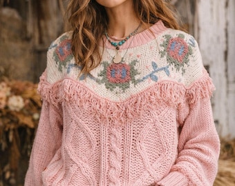 Vintage 1980's Allison Brittney Women's Sweater / Size Medium