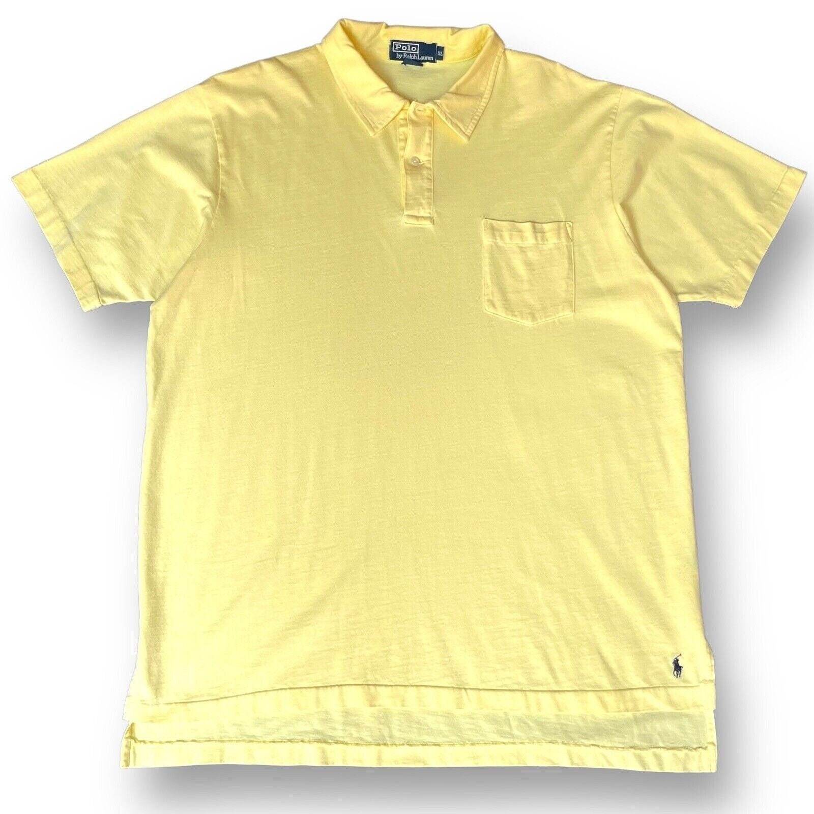 Vintage 90's POLO Ralph Lauren Men's Yellow Shirt / Size X-large