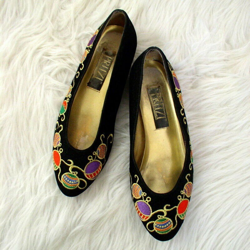 velvet christmas flats