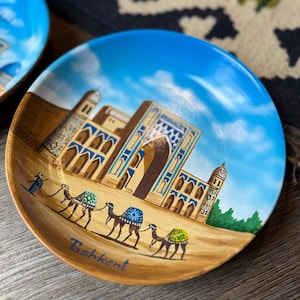 Handmade Uzbek Ceramic Decorative Plates.