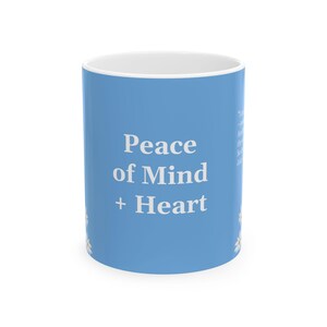 Morning Prayer, Christian Coffee Mug, Peace of Mind + Heart, John 14:27, Scripture Mug, Jesus Mug, Gift for Mom, Peace Mug, Prayer Mug