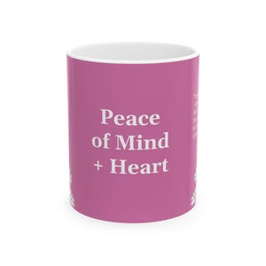Christian Mug, Morning Prayer, Peace of Mind + Heart, Coffee Mug, John 14:27, Scripture Mug, Jesus Mug, Gift for Mom, Peace Mug, Prayer Mug