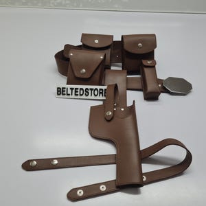 Star Wars DL-44 Bespin Luke Skywalker ESB Holster Belt Pouches Rig | Meets 501st CRL Rebel Legion Approved Jedi Knight Master Cosplay Acc