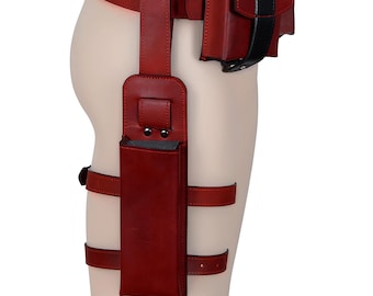 Cinturón burdeos de Daredevil, bolsa de cachiporra Billy, disfraz de cosplay