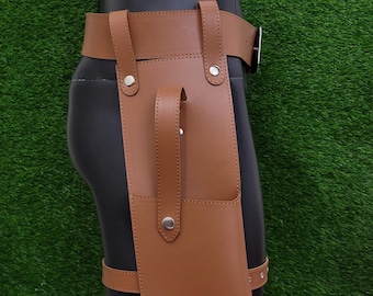 Star Wars Brown Leather DH-17 BELT & HOLSTER Rebel Fleet Trooper costume Variant