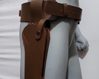 ROSSI RANCH Leather Shotgun Leg Holster, Prop Gun Scabbard (16 inch)