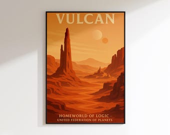 Póster del Parque Nacional Vulcano: Impresión artística minimalista de Star Trek