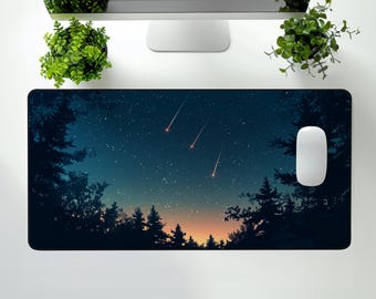 Tapete de escritorio Starry Night: decoración de oficina con diseño de galaxia, antideslizante