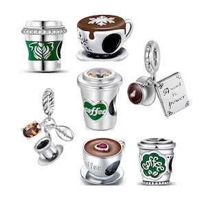 Coffee Charms, 18K Gold Plated, S925 Silver, For Pandora Bracelets, BUY 3 GET 70% OFF