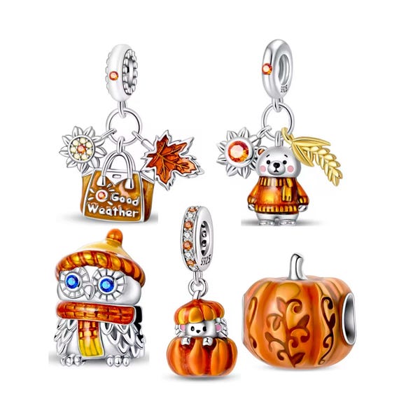 Autumn Charms, S925 Silver, For Pandora Bracelets, BUY GET 70% OFF