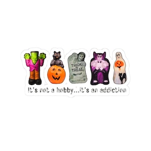 Vintage Halloween Blow Mold Themed Kiss-Cut Stickers, Fun Decor for Laptops, Party Favors, Trick or Treat, Gifts for Spooky Season