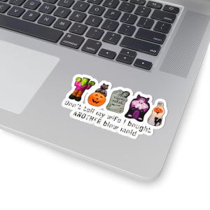 Vintage Halloween Blow Mold Kiss-Cut Stickers - Fun Gifts for Spooky Season, Laptop Decor, Trick or Treat Stickers, Party Favors