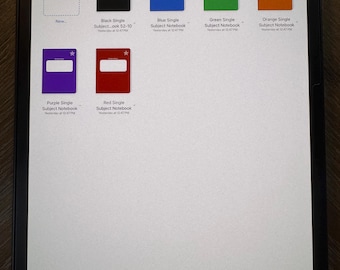 Colorful Single Subject Hyperlinked Notebooks - 522 Pages (Six Colors Included in Package)