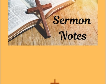 Kindle Scribe Sermon Notes Notebook | 52 Sections | 5 Pages Per Note | Will work on any 10-13" E-ink device