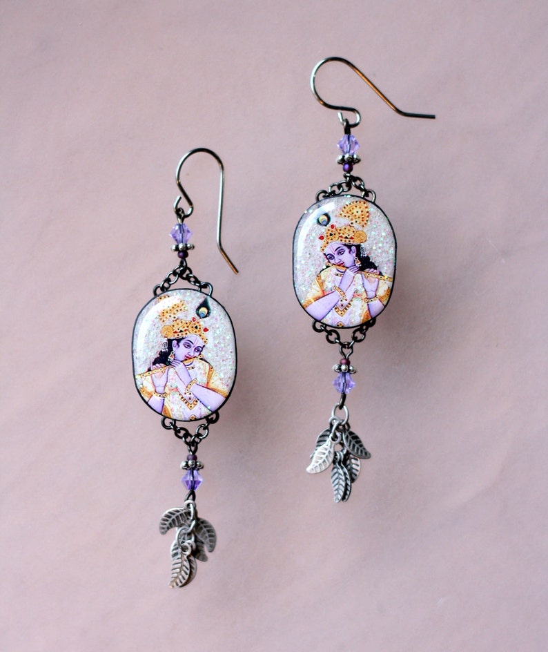 Lord Krishna Earrings Etsy