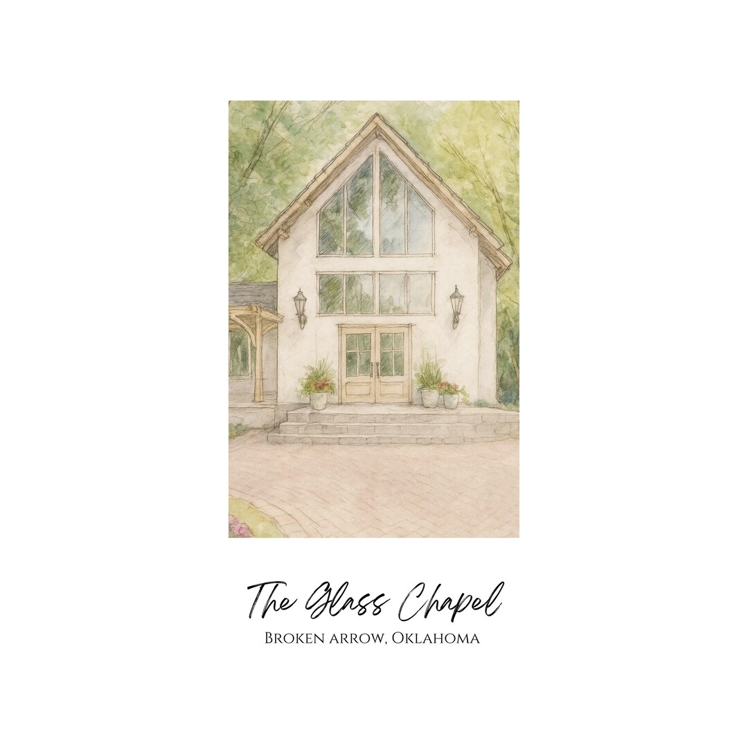 Personalized Wedding Venue Print, Custom Digital Sketch, Anniversary ...
