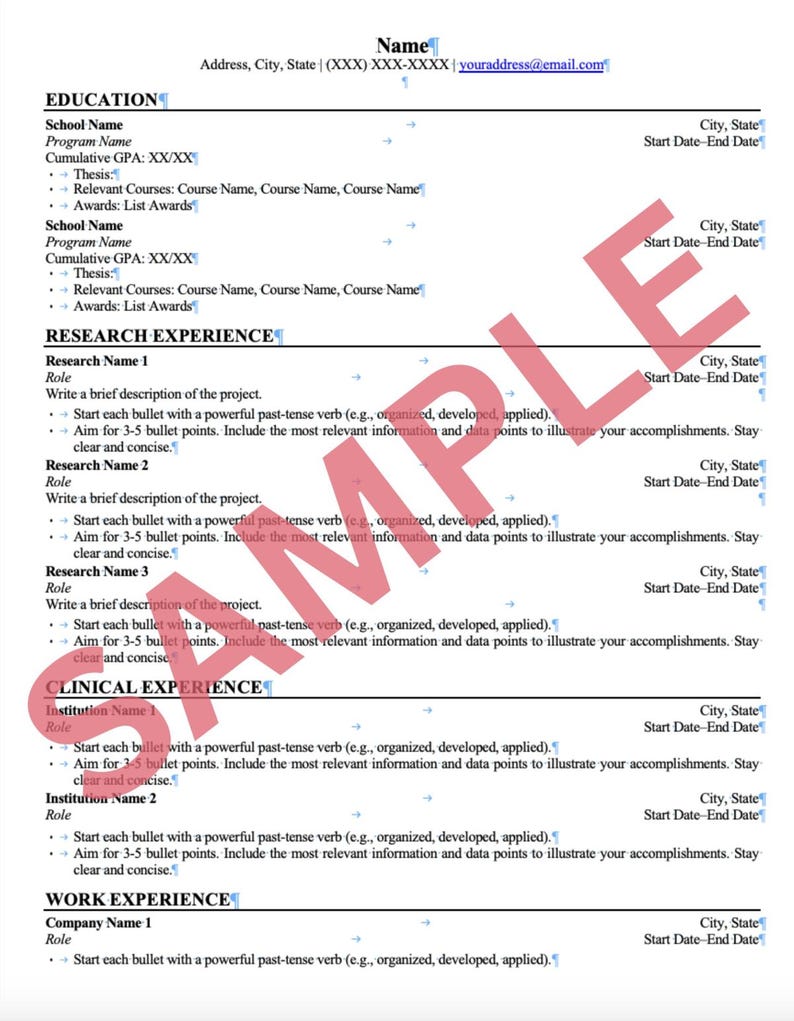 Medical Student Resume Template - Il 794xN.6527723194 M375 
