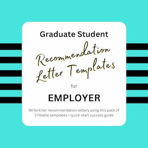Plantillas de cartas de recomendación para estudiantes de posgrado: empleador / MS Word