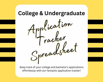 College Application Tracker Spreadsheet voor Excel, Google Spreadsheets