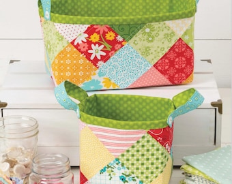 Quilt Basket Sewing Pattern: Fabric Baskets (PDF Pattern)