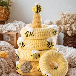 Gehaakt amigurumi-stapelspeelgoed: haakpatroon