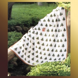 Vintage Little House Christmas Crochet Afghan Pattern (PDF Download)