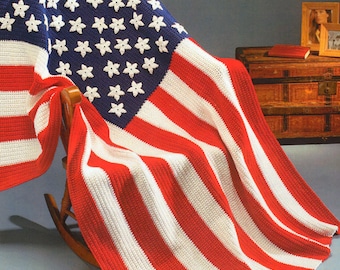 American Flag Crochet Pattern, Easy Home Decor (PDF Pattern)