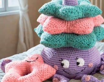 Crochet Starfish Stacking Toy Pattern: Amigurumi Baby Stacks (PDF Pattern)