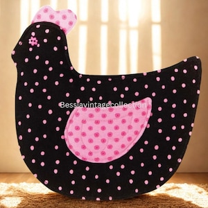 Hen Pot Holder Sewing Pattern: Chicken Kitchen Decor (PDF Pattern)