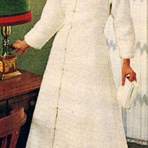 Crochet Pattern,Vintage Crochet Long Coat Pattern, Crochet Coat, Crochet PDF Coat Pattern, Dress Pattern, Women’s Coat Pattern
