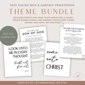 2025 LDS Youth Theme Printable Look Unto Christ Digital Download Young Mens Theme LDS Wall Art Print  Young Women Theme Look Unto Christ