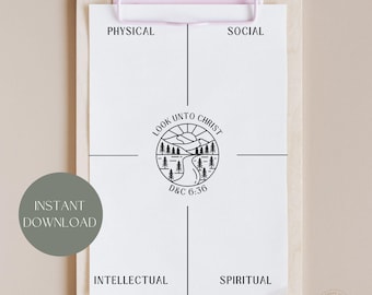 Hoja de metas para jóvenes SUD 2025 Hoja de trabajo imprimible de metas Plantilla de planificador de metas del tema juvenil Planificador de metas de la clase juvenil