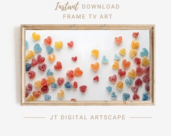 バレンタインデーのチョコレートキャンディ水彩画（Frame TV用