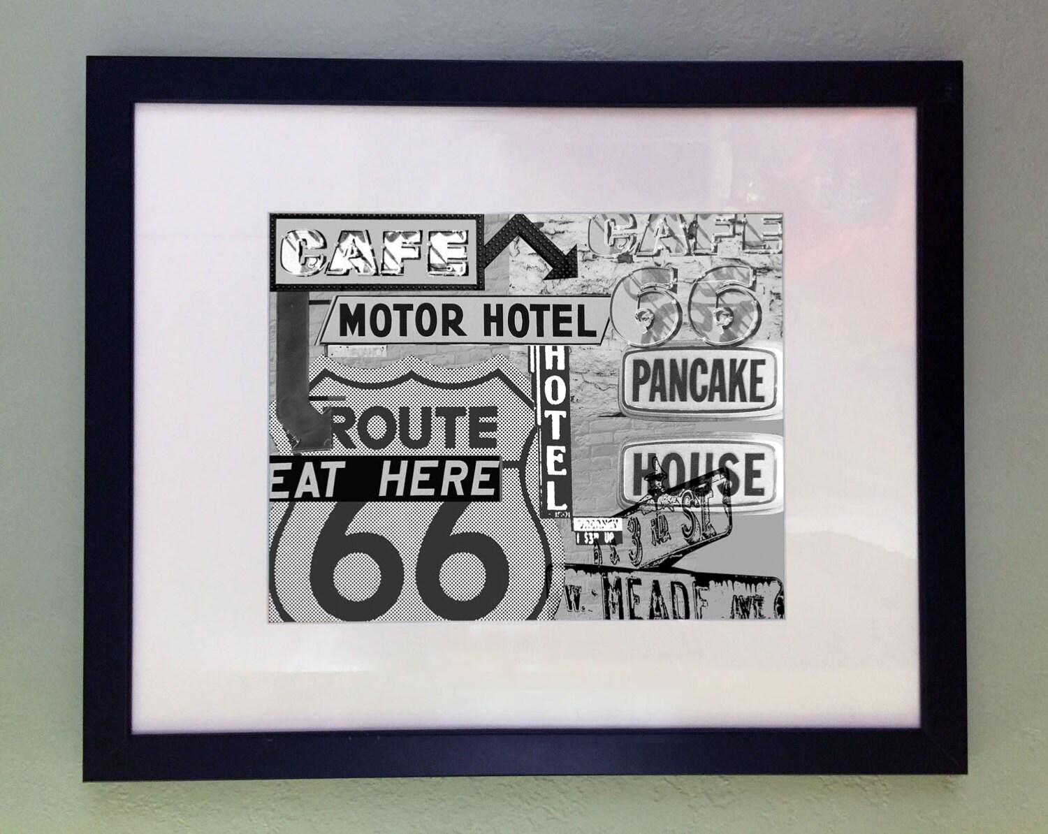 Route 66 Art Print Printable Digital Art Retro Art Print | Etsy