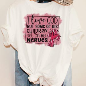 I Love GOD PNG、面白い宗教デザイン、デジタルダウンロード