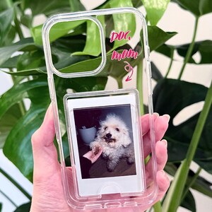 Étui pour téléphone pour maman et chien avec pochette pour photo - Emportez le souvenir de votre bébé en fourrure partout
