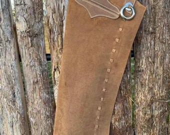 Handmade Suede Leather Chinks: Western Horse Riding Chaps